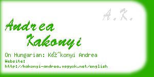 andrea kakonyi business card